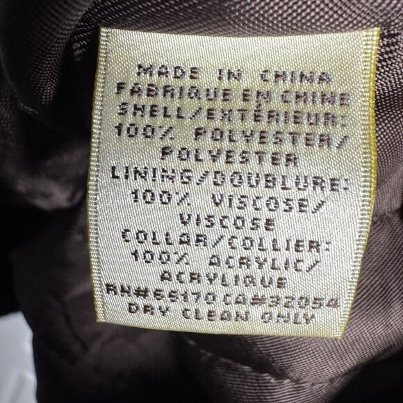 Anthropologie Elevenses size 6 Snowlake “Draconid Coat” Faux Fur Collar Jacket - Picture 10 of 12